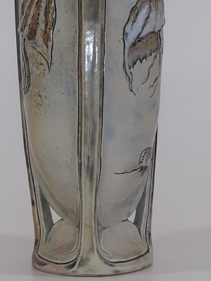 Lot 1043 - A Martin Brothers Stoneware Aquatic Vase,...
