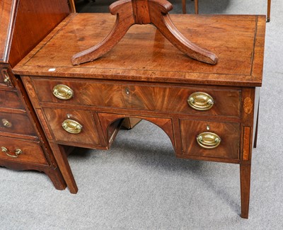 Lot 1164 - A George III inlaid mahogany lowboy, 95cm by...