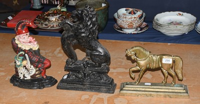 Lot 295 - A Victorian cast iron doorstop in the form of...