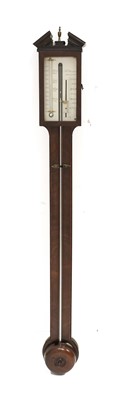 Lot 710 - A Mahogany Stick Barometer, signed Thos Haynes,...