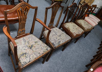 Lot 1092 - A pair of Regency dining chairs, a mahogany...