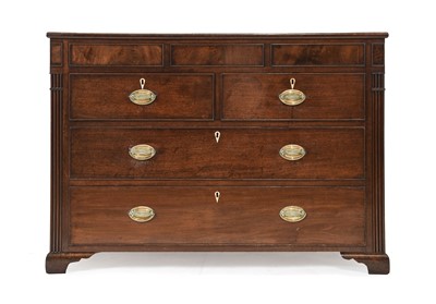 Lot 1194 - A George III Mahogany and Pine-Lined Straight...