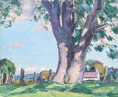 Lot 1057 - Simpson (20th century) Large tree with farm...