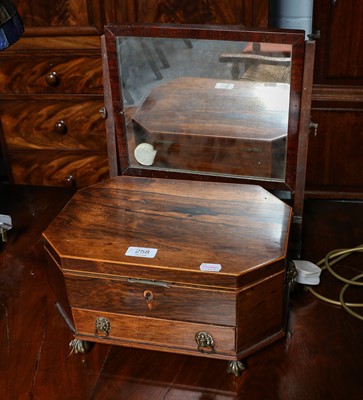 Lot 258 - A Regency rosewood box on claw feet and a...