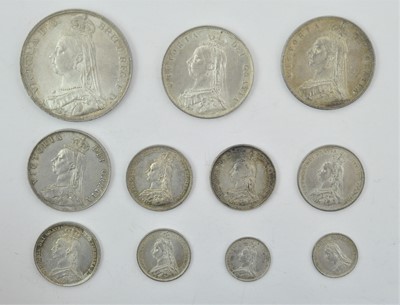 Lot 99 - ♦11 x Victoria, Jubilee Head Silver Coins,...