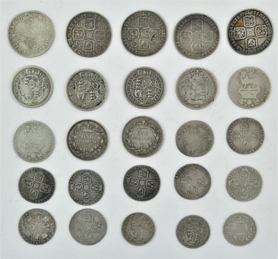 Lot 85 - ♦A Collection of 25 x Pre-Victorian Shillings...