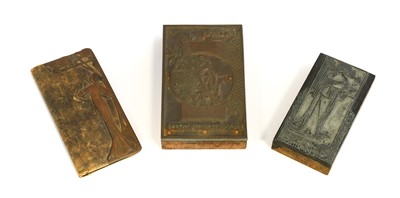 Lot 378 - An Art Nouveau Leather Card Holder, mounted...