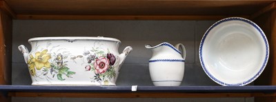 Lot 93 - A Victorian floral painted twin-handled...