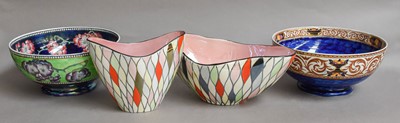 Lot 23 - Two trays of Maling lustre ware