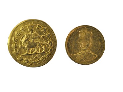 Lot 411 - ♦2 x Iran, 19th Century Milled Gold Coins,...