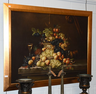 Lot 1068 - A large decorative 20th century still life...