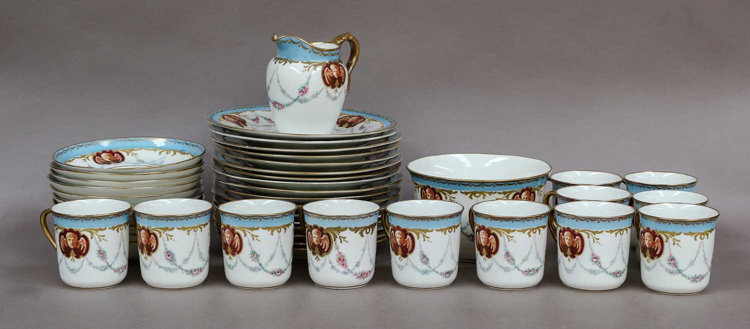 Lot 58 - A Bisto china coffee service painted by W...