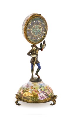 Lot 384 - A Viennese Enamel Timepiece, circa 1820, case...