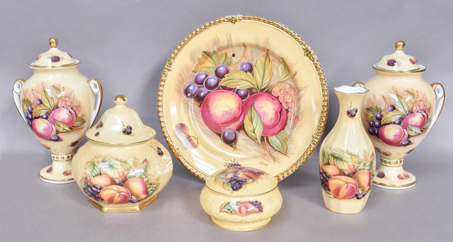 Lot 63 - Two trays of Aynsley Orchard Gold including...