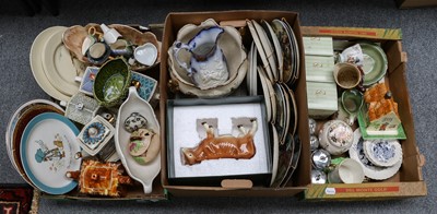 Lot 291 - Three boxes of 20th century pottery and china,...