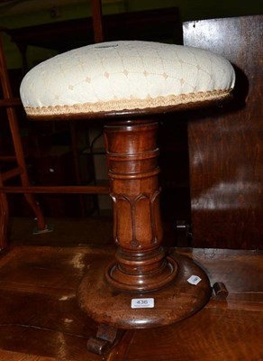 Lot 436 - A Victorian mahogany revolving piano stool