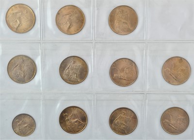 Lot 50 - ♦Victoria, 10 x Pennies & a Halfpenny, all...