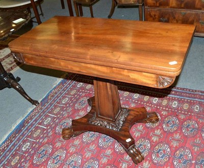 Lot 445 - A William IV mahogany card table