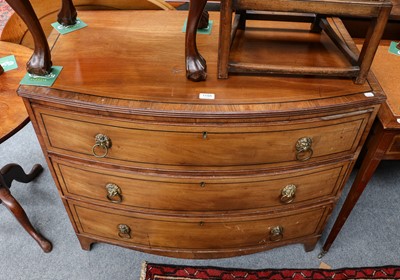 Lot 1155 - A George IV mahogany bowfront chest of...