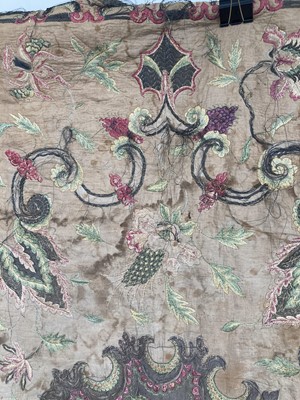 Lot 2028 - Early 19th Century Indian Embroidered Panel,...