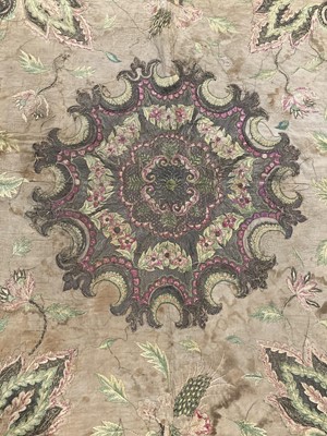 Lot 2028 - Early 19th Century Indian Embroidered Panel,...