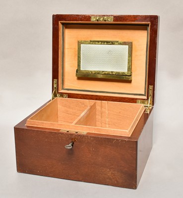 Lot 185 - A 20th Century Veneered Humidor, oblong, the...