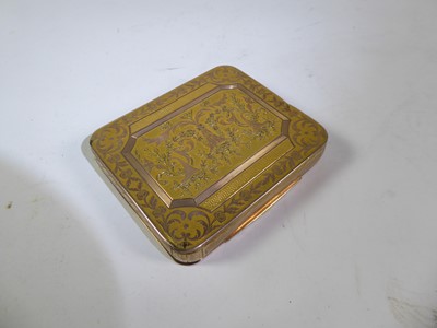 Lot 2241 - An Austrian Vari-Colour Gold Snuff-Box