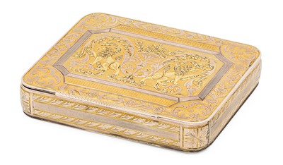 Lot 2241 - An Austrian Vari-Colour Gold Snuff-Box