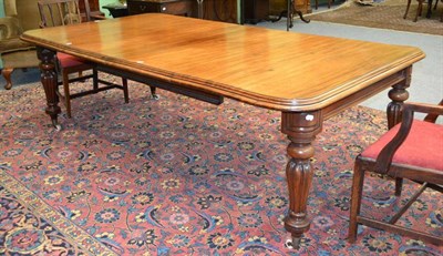 Lot 1222 - A Victorian Mahogany Extending Dining Table, circa 1860, of rounded rectangular form with...