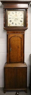 Lot 1336 - An Oak and Mahogany Thirty-Hour Longcase Clock,...