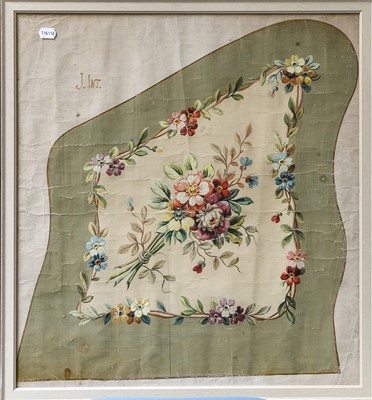 Lot 1062 - Two 19th/early 20th century floral tapestry...