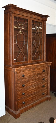 Lot 1281 - A Victorian Mahogany Secretaire Bookcase, mid...