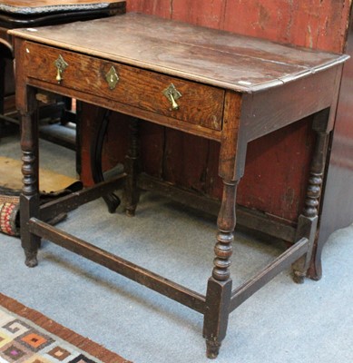 Lot 1230 - An Early 18th Century Oak Side Table, the...