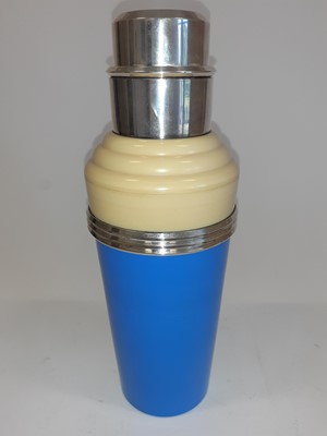 Lot 1089 - An Art Deco The Master Incolor Cocktail Shaker,...