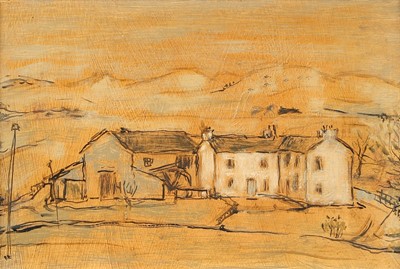 Lot 1058 - Roy Manby (20th century) 
Farm buildings with...