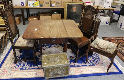 Lot 1078 - A group of furniture comprising 19th century...