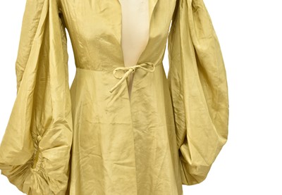 Lot 2052 - Circa 1930s Champagne Silk Dressing Robe, with...