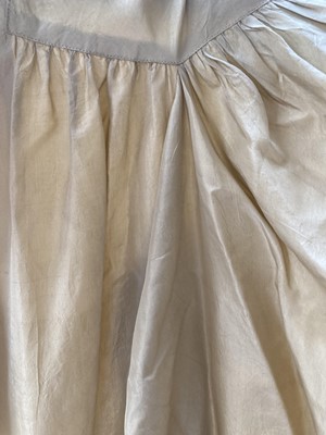 Lot 2052 - Circa 1930s Champagne Silk Dressing Robe, with...