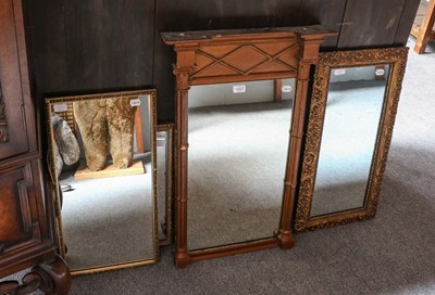 Lot 1222 - A Regency gilt framed inverted breakfront wall...