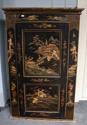 Lot 1233 - A 19th century Japanned hall robe, 110cm by...