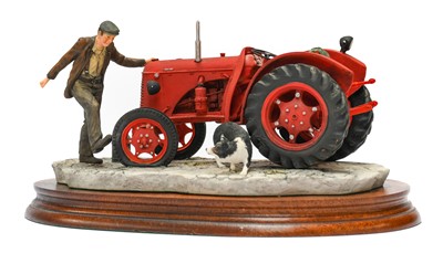 Lot 1028 - Border Fine Arts 'Kick Start' (David Brown Cropmaster Tractor, Farmer and Collie)