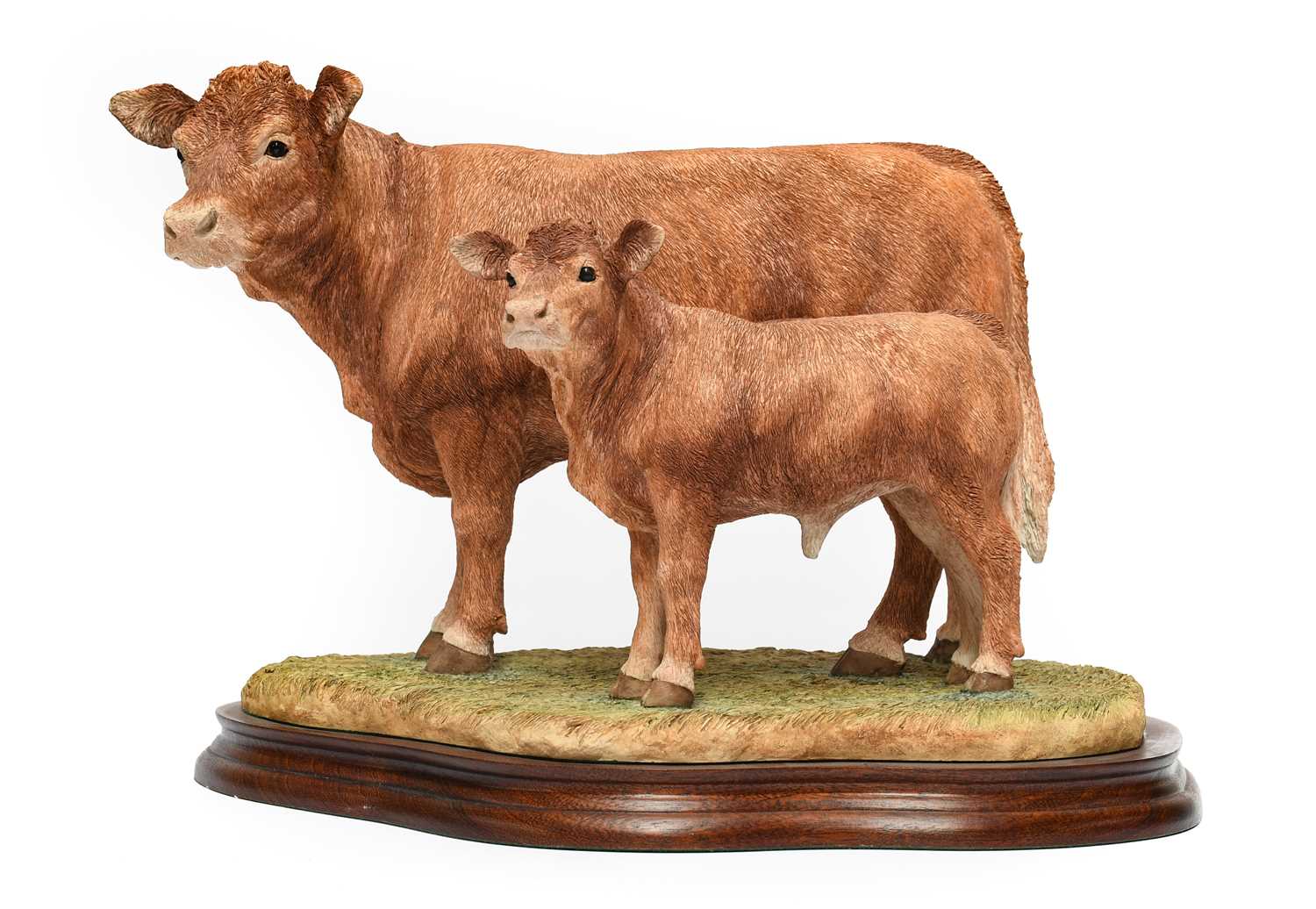 Lot 1099 - Border Fine Arts 'Limousin Cow & Calf' (Style Two)