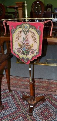 Lot 475 - William IV/early Victorian rosewood pole screen