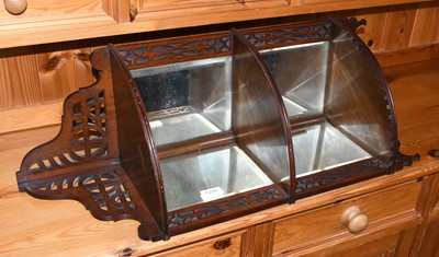 Lot 1286 - Victorian rosewood mirrored corner shelves,...