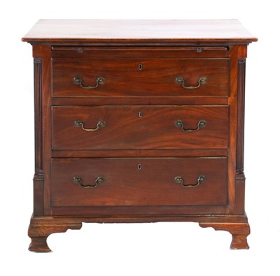 Lot 1250 - A George III Mahogany Straight Front Chest,...