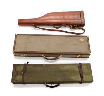 Lot 2423 - A Browning Canvas and Stitched Leather Shotgun...