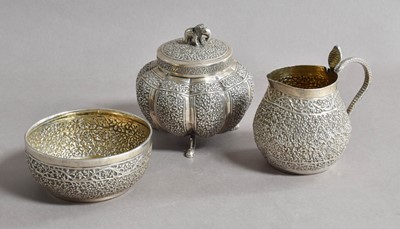 Lot 5 - Three Various Indian Silver Items, including:...