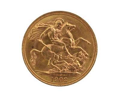 Lot 332 - Edward VII, Double Sovereign 1902, obv. bare...