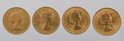 Lot 361 - 4 x Elizabeth II, Sovereigns 1958, 1962 and...