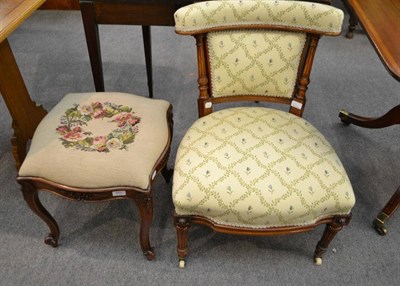 Lot 482 - Late 19th/early 20th century chair and a dressing stool